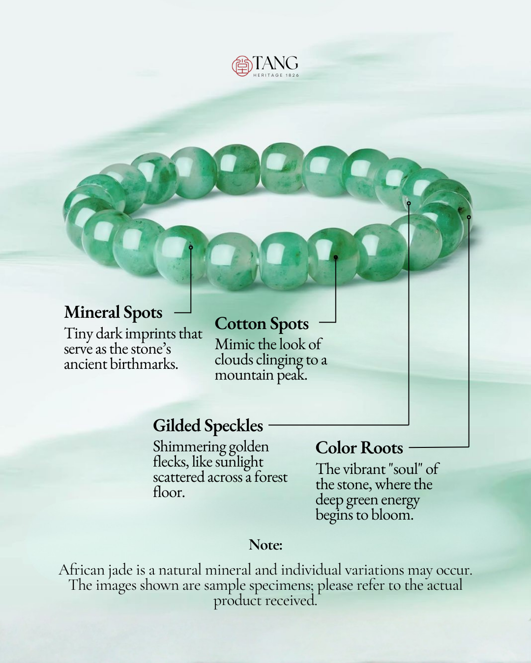 Mountain Mist African Jade Beaded Bracelet