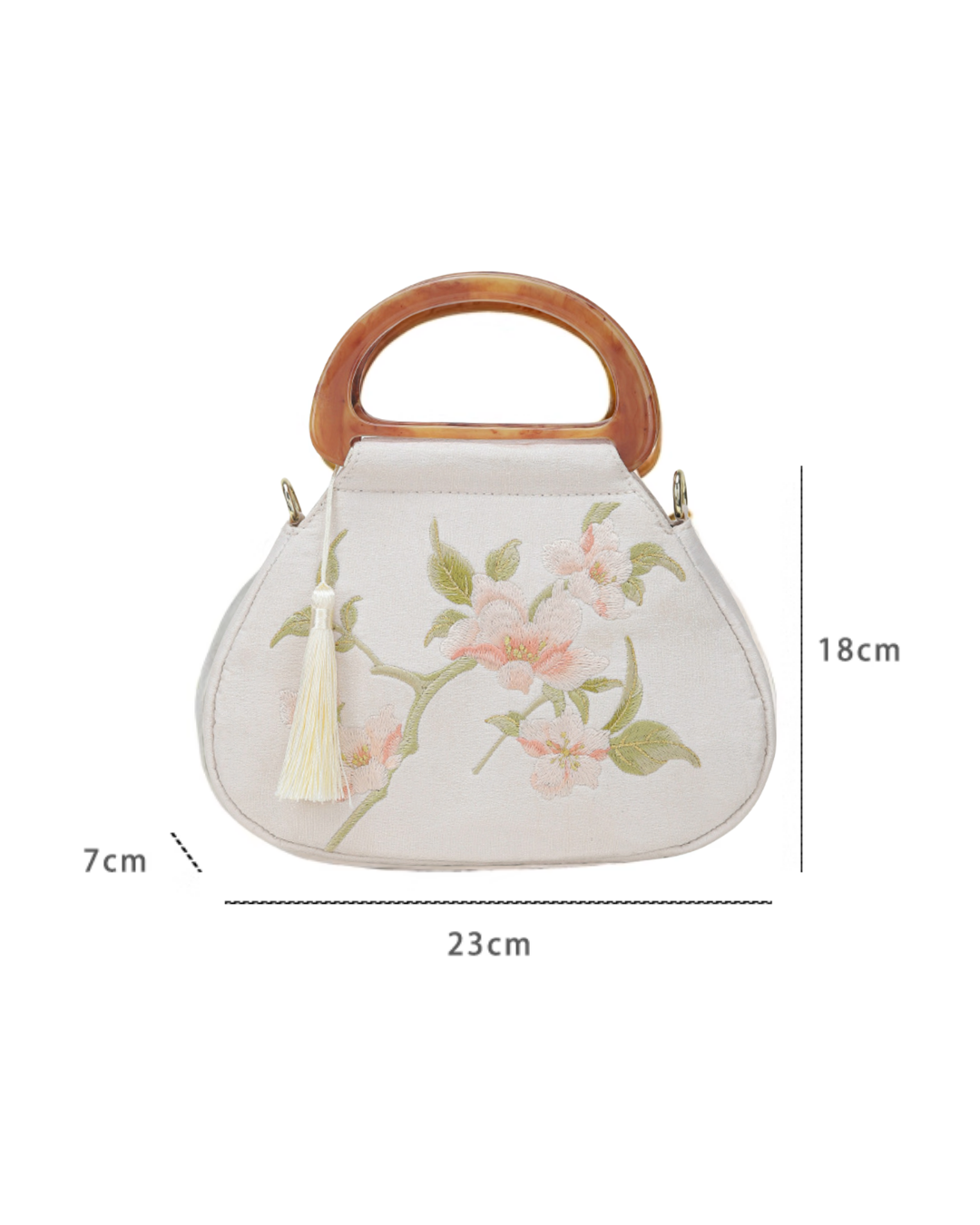 Tang Bloom Magnolia Top-Handle Bag