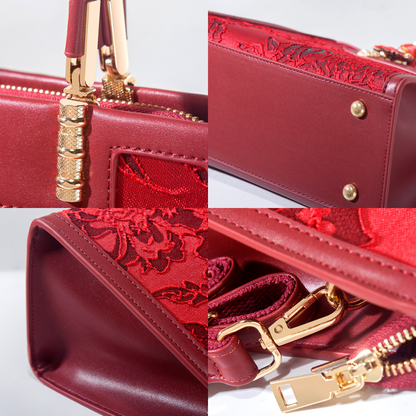 Tang Red 27 Velvet Rose Tote