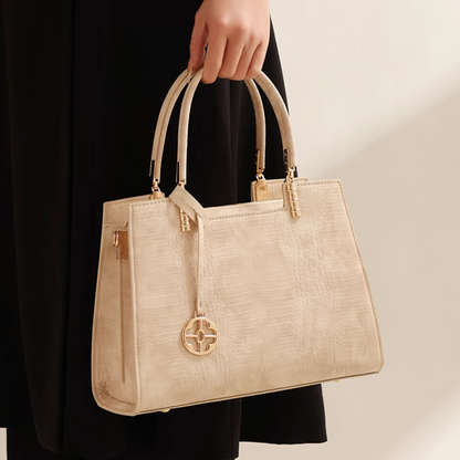 Tang Red 29 Almond Crocodile-Embossed Tote II