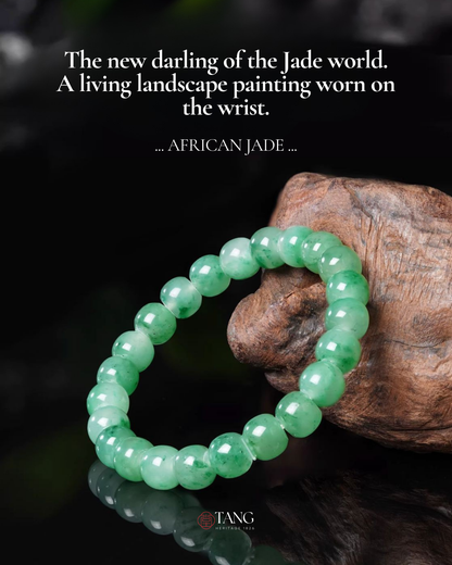 Mountain Mist African Jade Beaded Bracelet