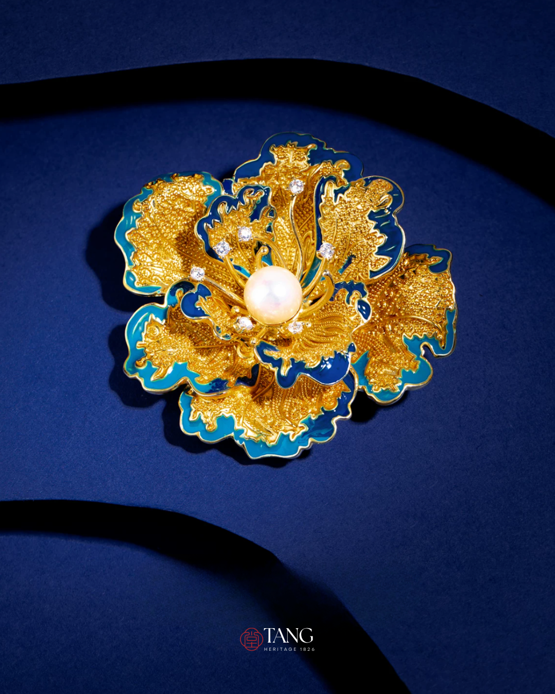 Lunar Grace Peony Brooch
