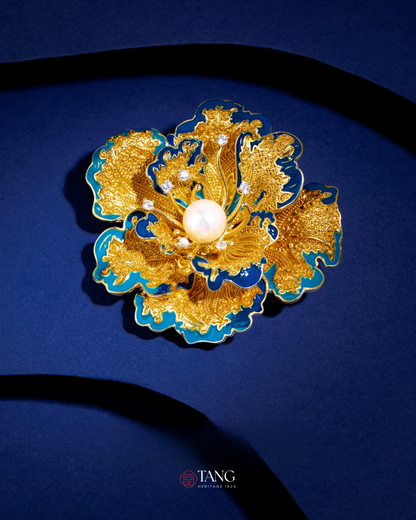 Lunar Grace Peony Brooch