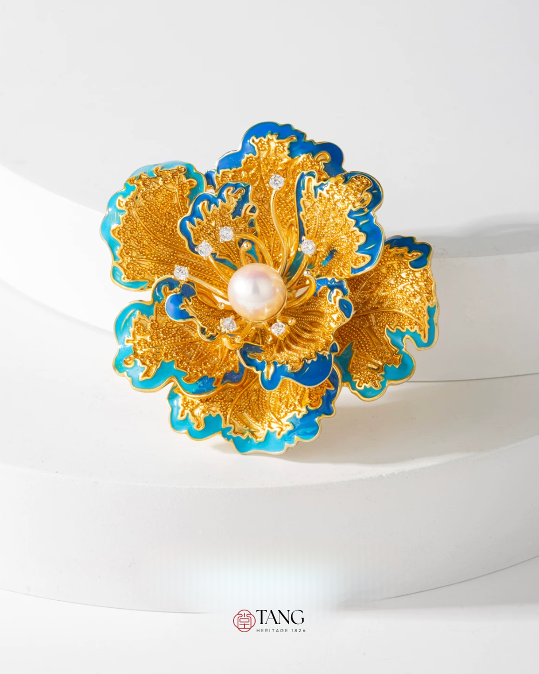 Lunar Grace Peony Brooch