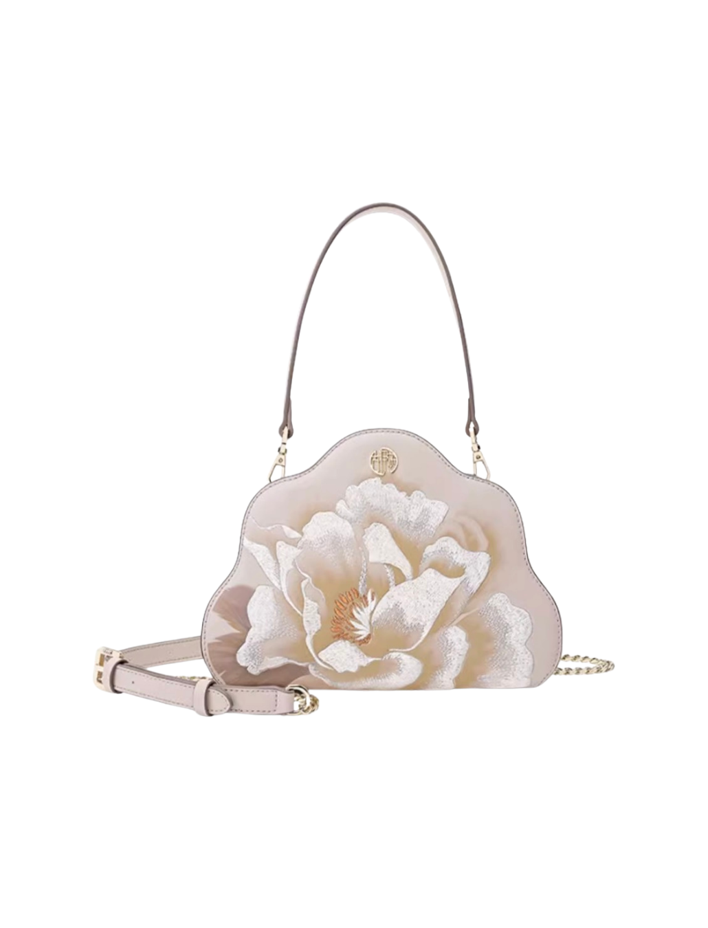 Tang Imperial 25 Embroidered Peony Bloom Shoulder Bag