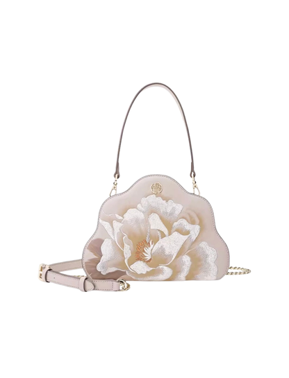Tang Imperial 25 Embroidered Peony Bloom Shoulder Bag