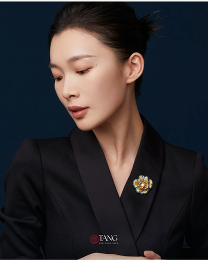 Lunar Grace Peony Brooch