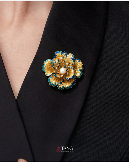Lunar Grace Peony Brooch