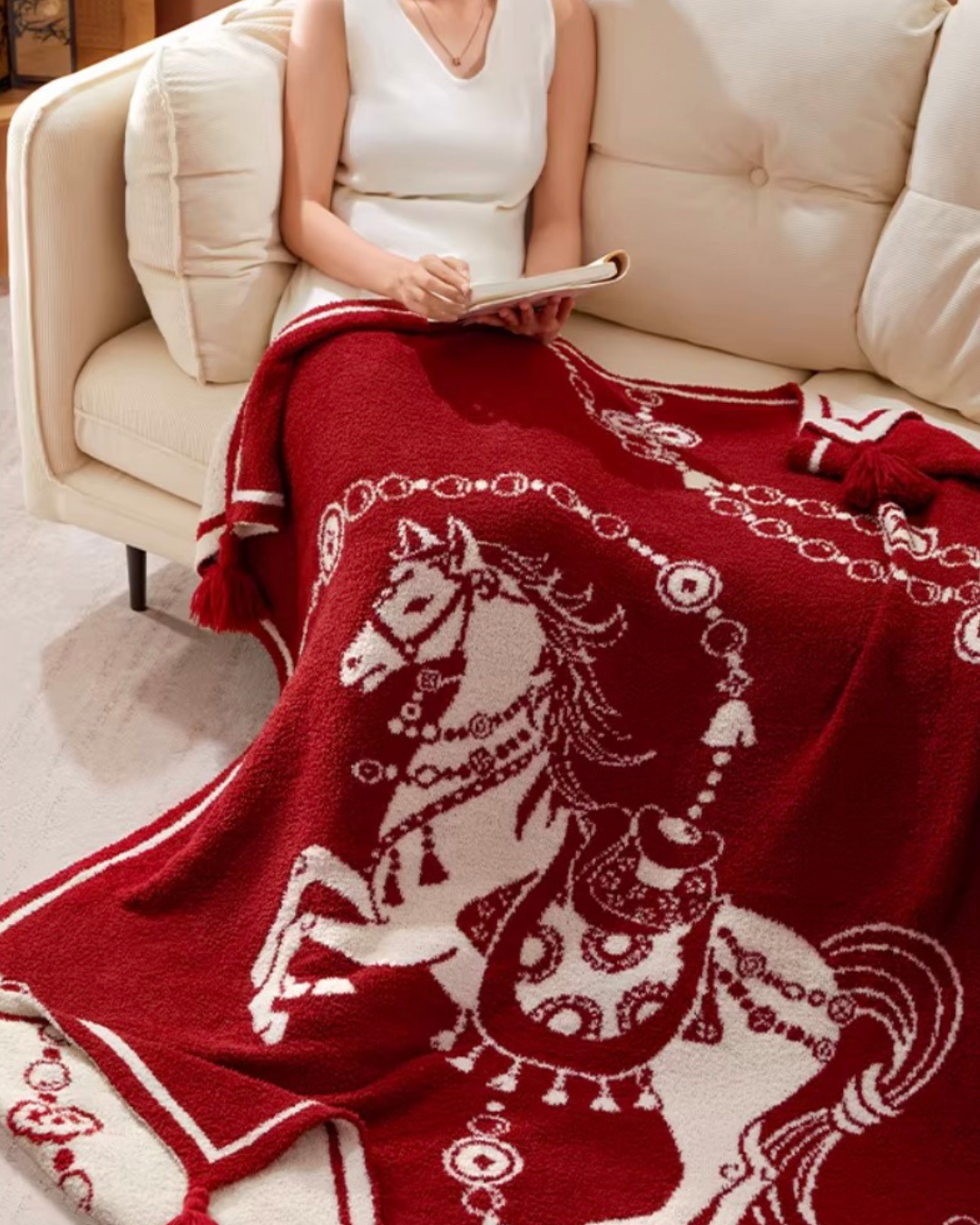 Thousand Gold Horse Fur Blanket