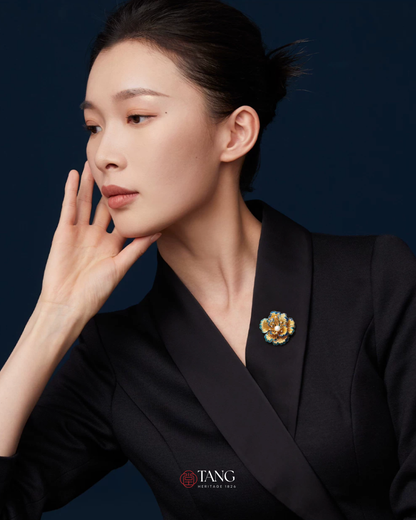 Lunar Grace Peony Brooch