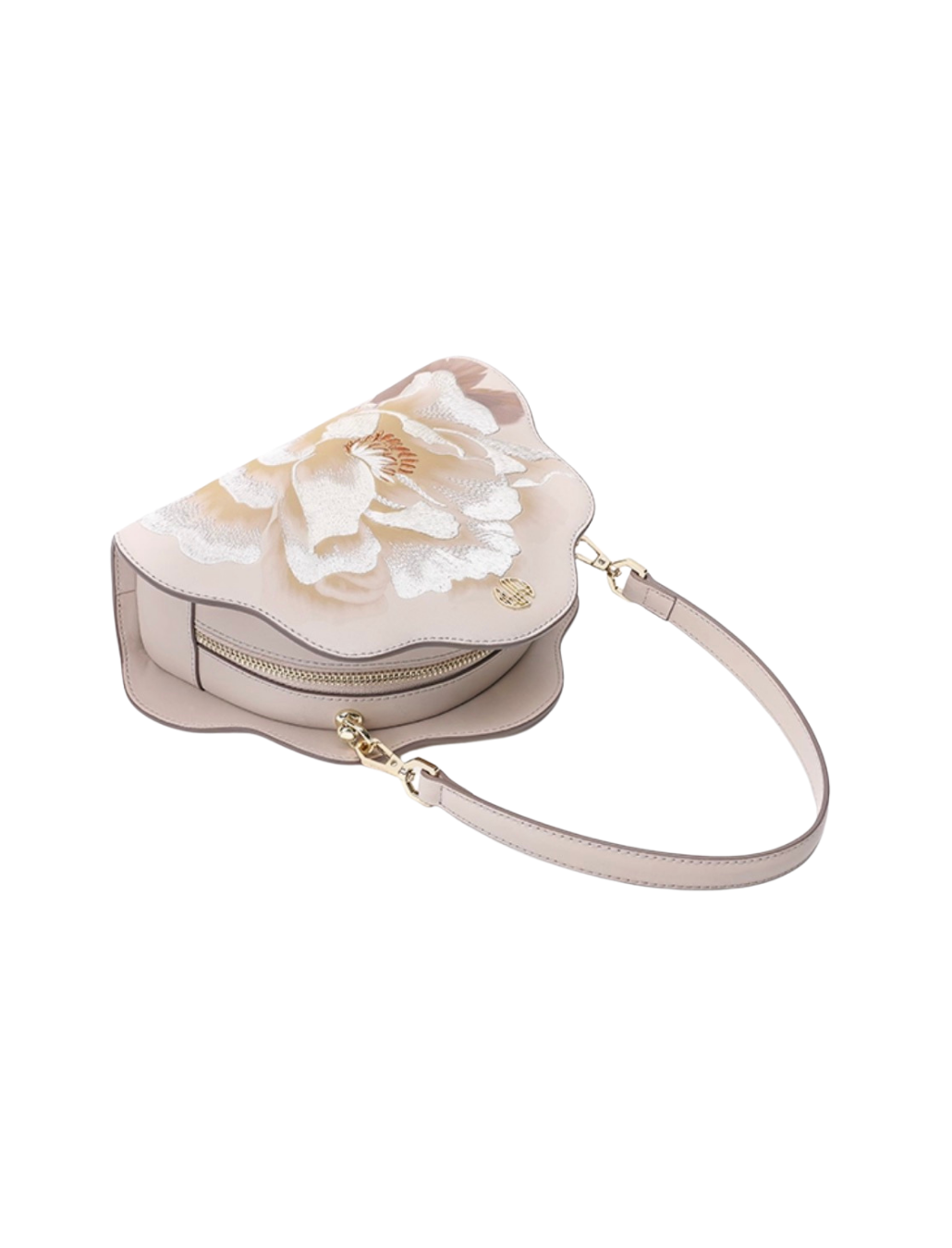 Tang Imperial 25 Embroidered Peony Bloom Shoulder Bag