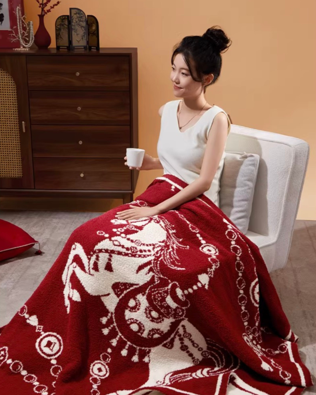 Thousand Gold Horse Fur Blanket