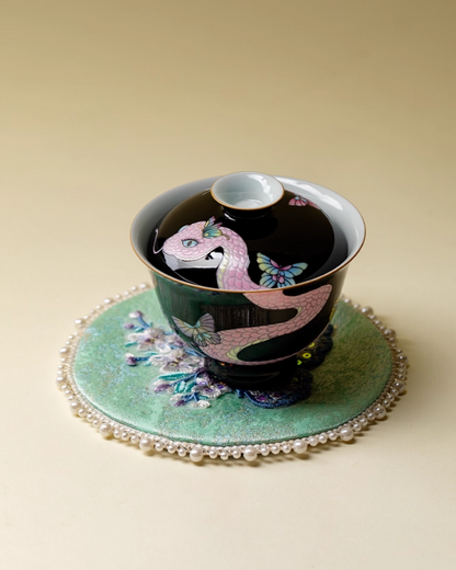 Dreamwing Pearl Brocade Coaster Set