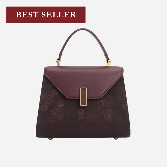 Tang Imperial 27 Cloud Silk Peony Top-Handle Bag