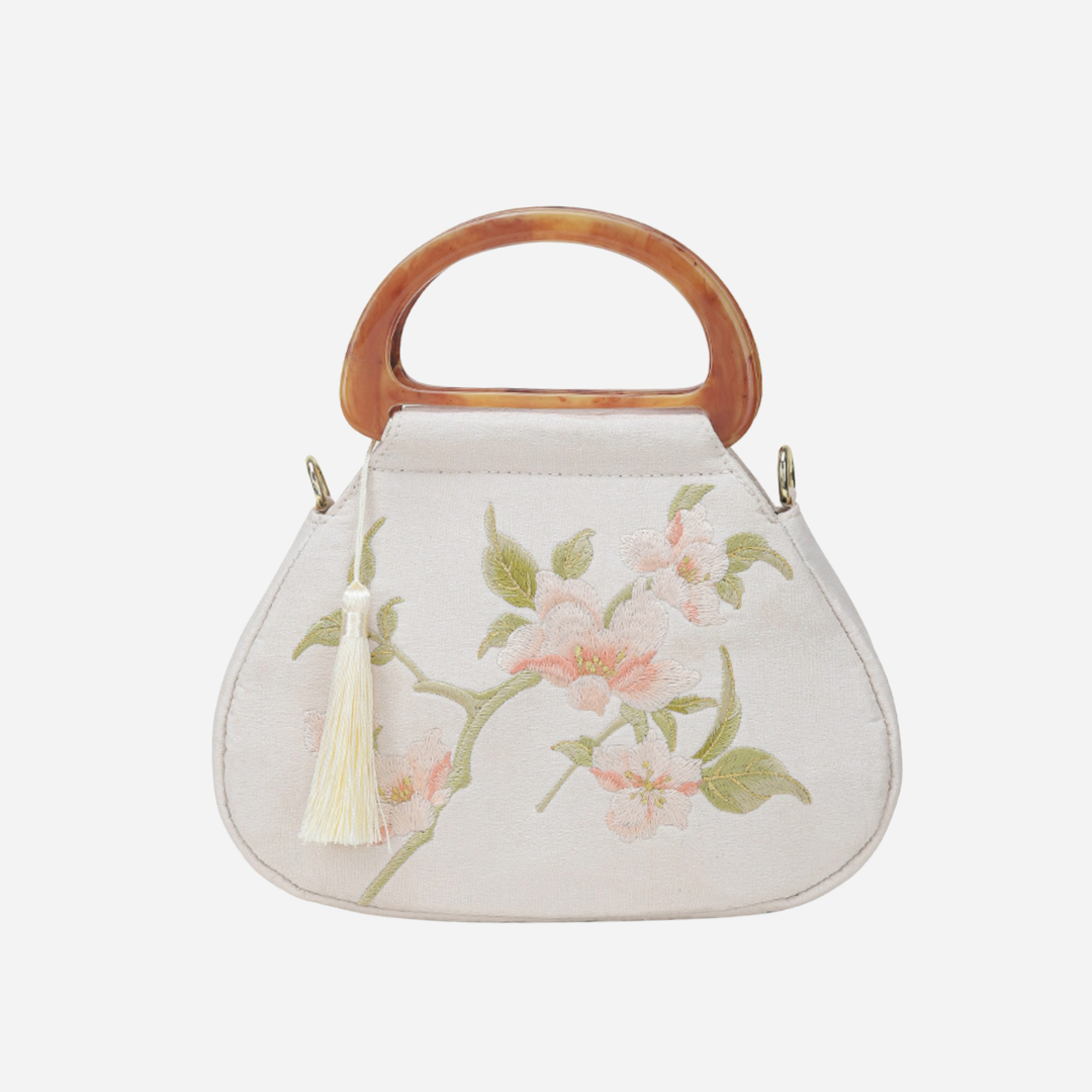 Tang Bloom Magnolia Top-Handle Bag