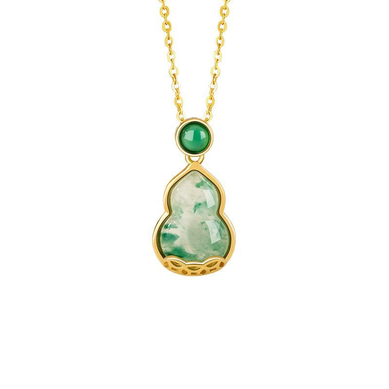 Mountain Mist African Jade Lucky Gourd Earrings