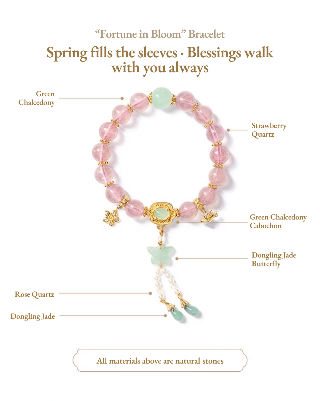 Ruyi Natural Gemstones Bracelets