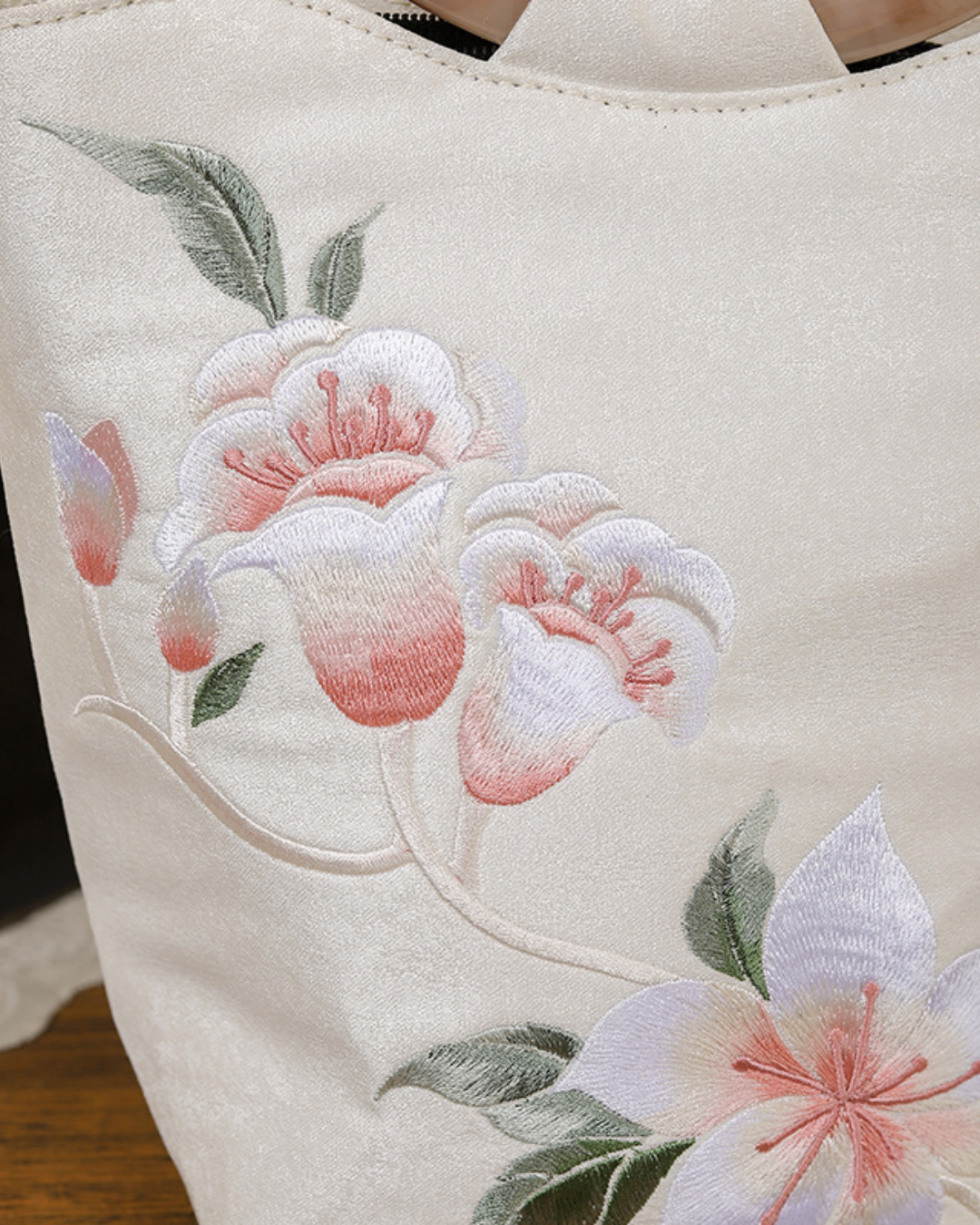Tang Bloom Peach Blossom Top-Handle Bag