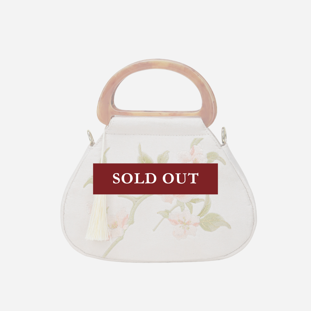 Tang Bloom Magnolia Top-Handle Bag