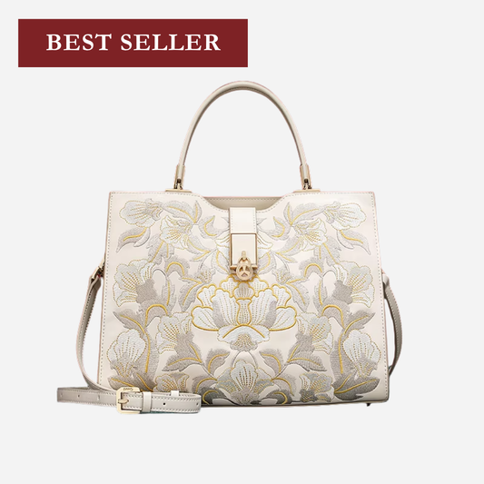 Tang Imperial 30 Embroidered Blossoms Tote