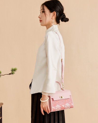 Tang Red 29 Pink Song Brocade Tote