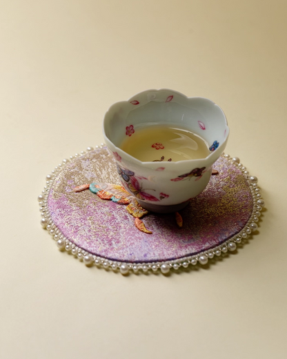 Dreamwing Pearl Brocade Coaster Set