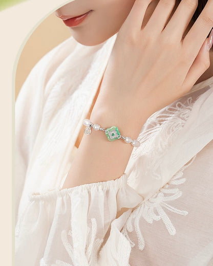 Mountain Mist African Jade Lucky Clover Jewellery Set