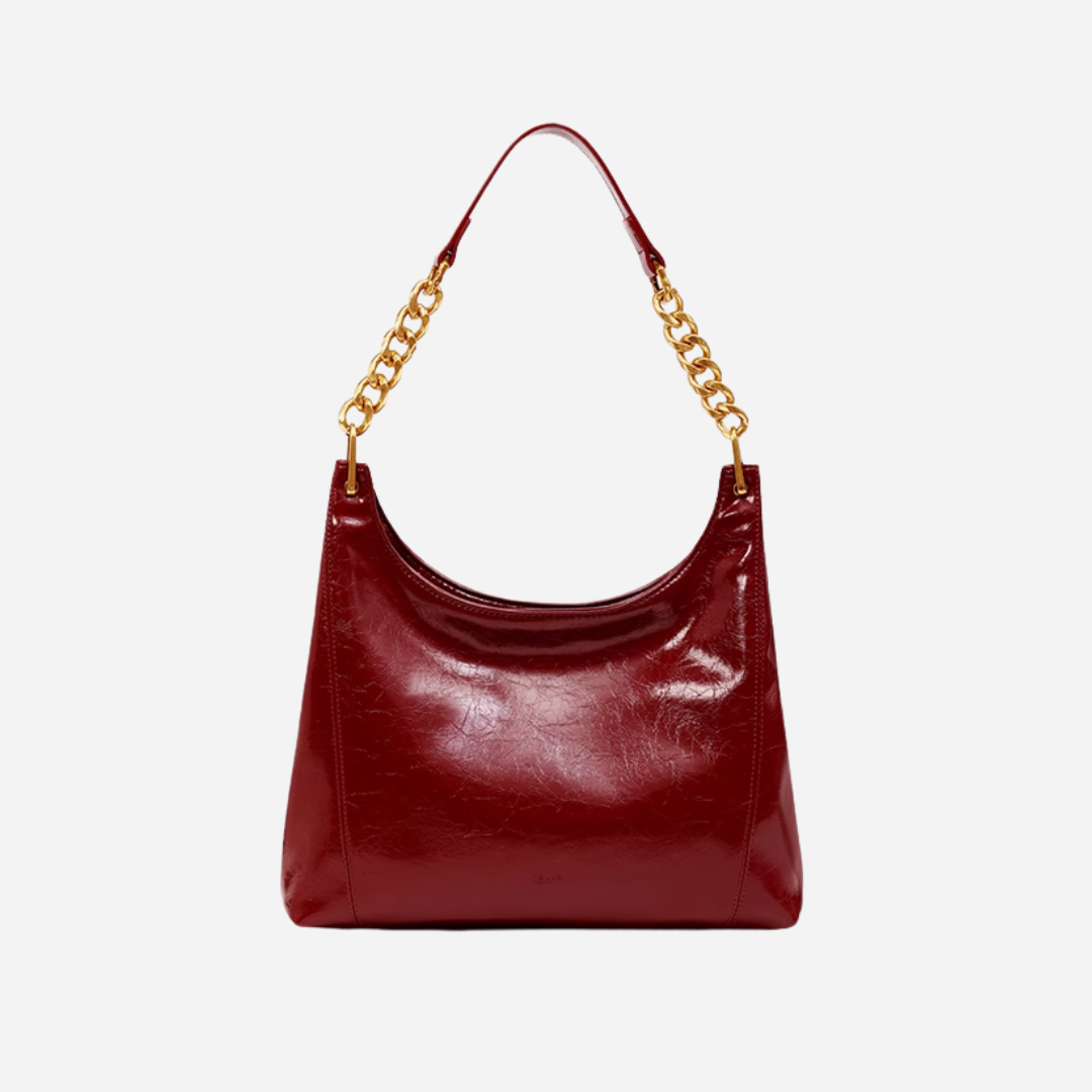 Tang Red 29 Glazed Scarlet Hobo Bag