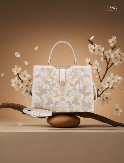 Tang Imperial 30 Embroidered Blossoms Tote