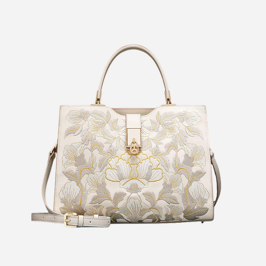 Tang Imperial 30 Embroidered Blossoms Tote