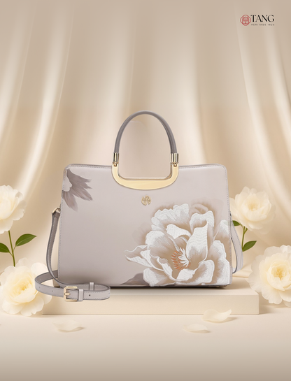 Tang Imperial 28 Embroidered Peony Bloom Tote