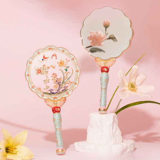 Flutter of Petals Butterfly Hand Mirror Gift Set