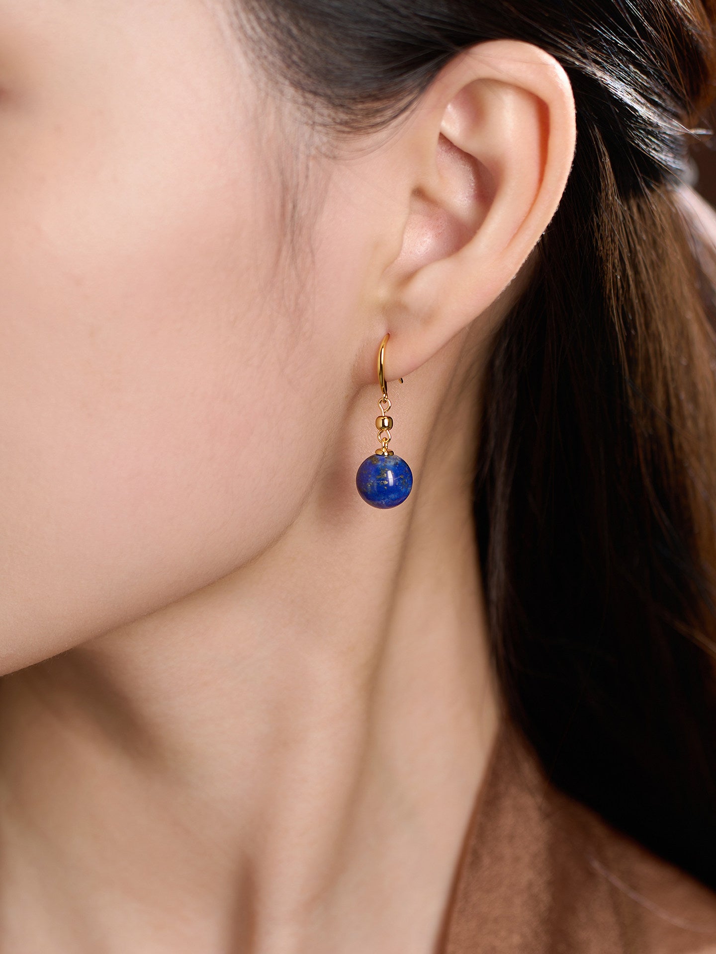 Azurine Lapis Lazuli Hook Drop Earrings
