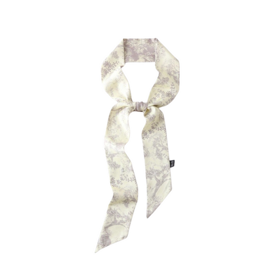 Moonlit Garden 100% Mulberry Silk Twilly