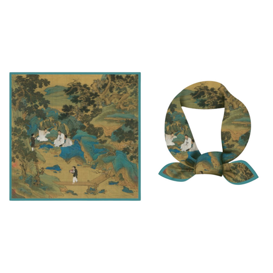 "Peach Blossom Spring" Heritage Artwork Silk Scarf