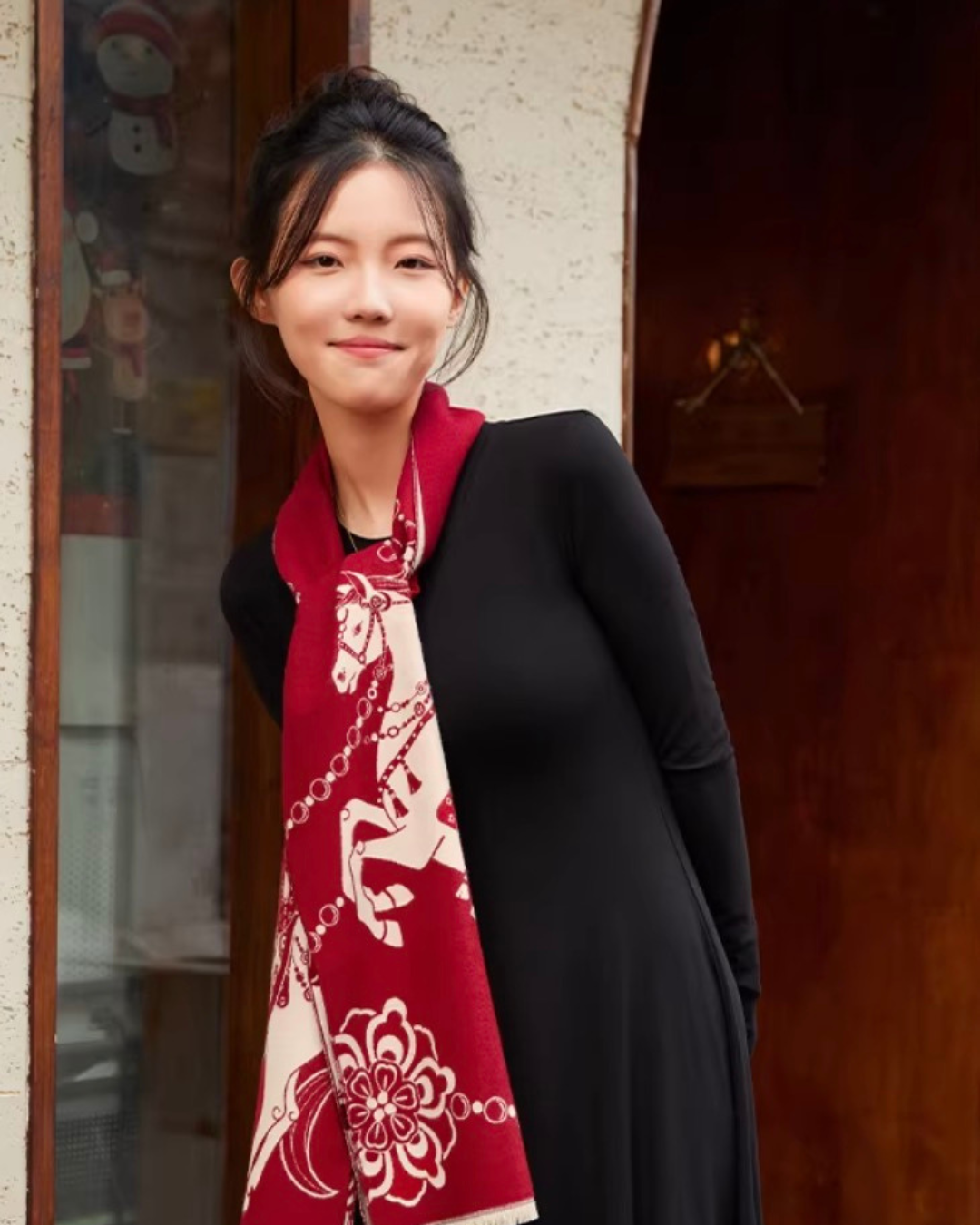 Red Horse Year Scarf Gift Set