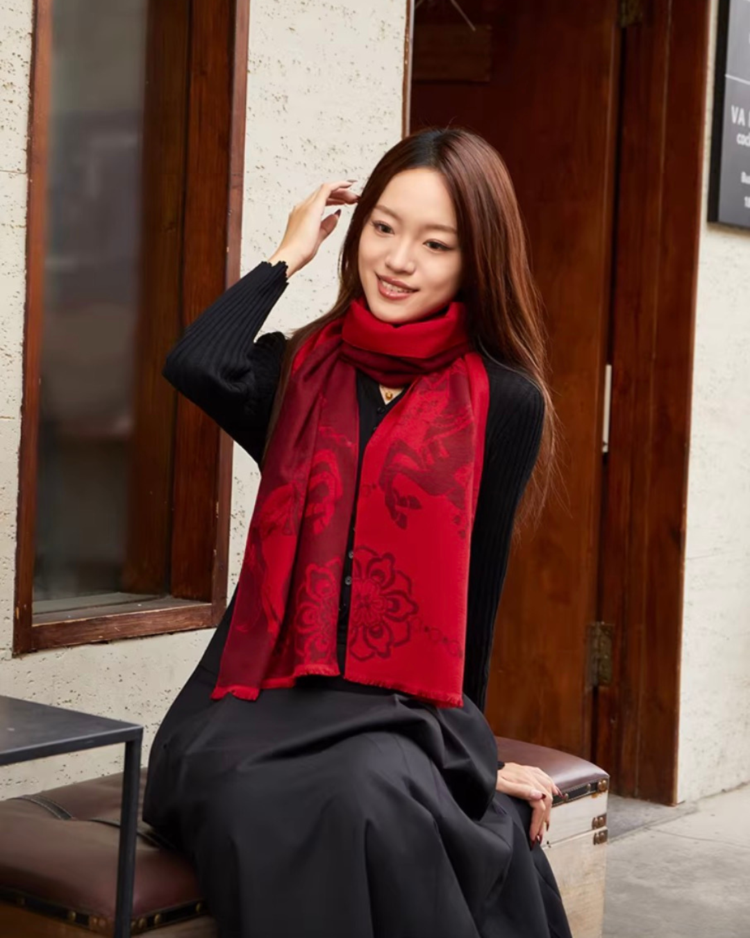 Red Horse Year Scarf Gift Set
