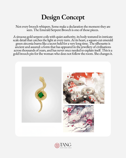 Emerald Serpent Brooch