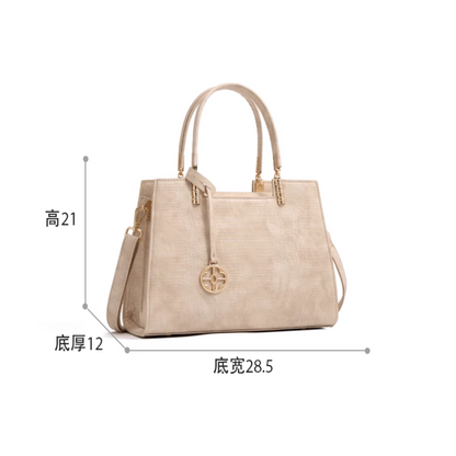 Tang Red 29 Almond Crocodile-Embossed Tote II