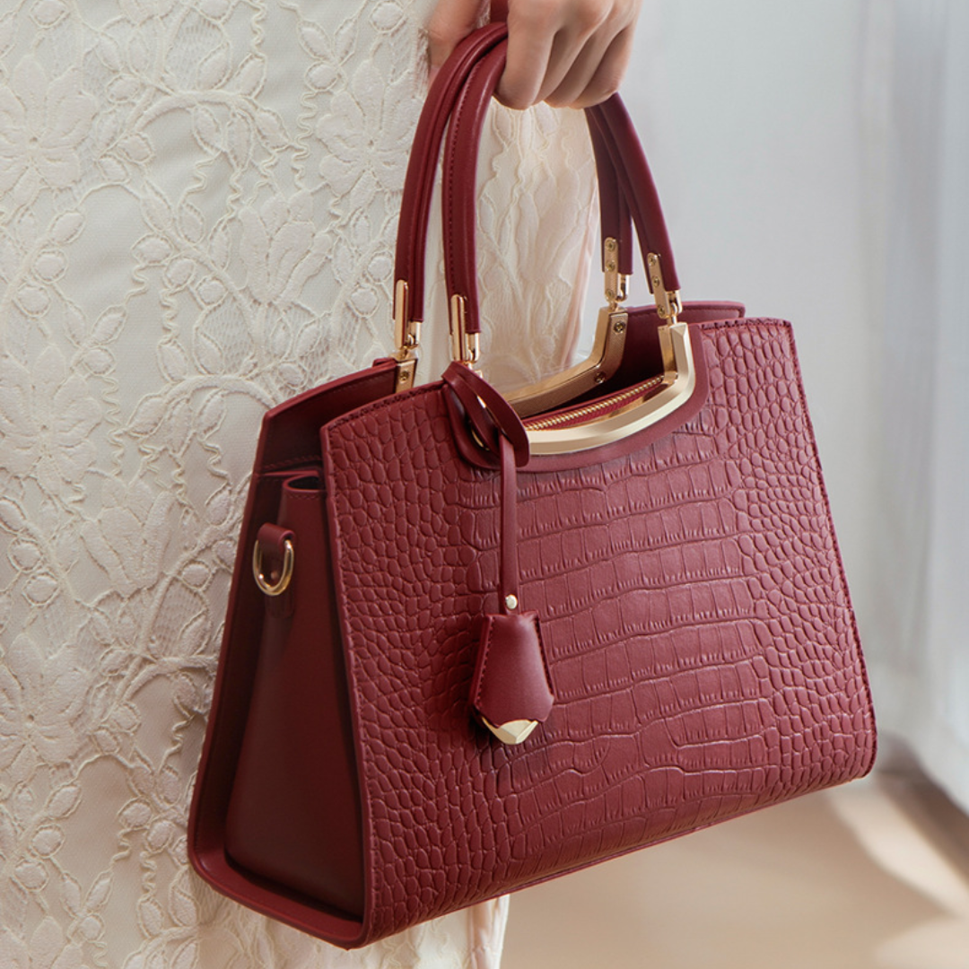 Tang Red 29 Crocodile-Embossed Tote III