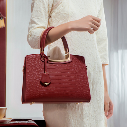 Tang Red 29 Crocodile-Embossed Tote III