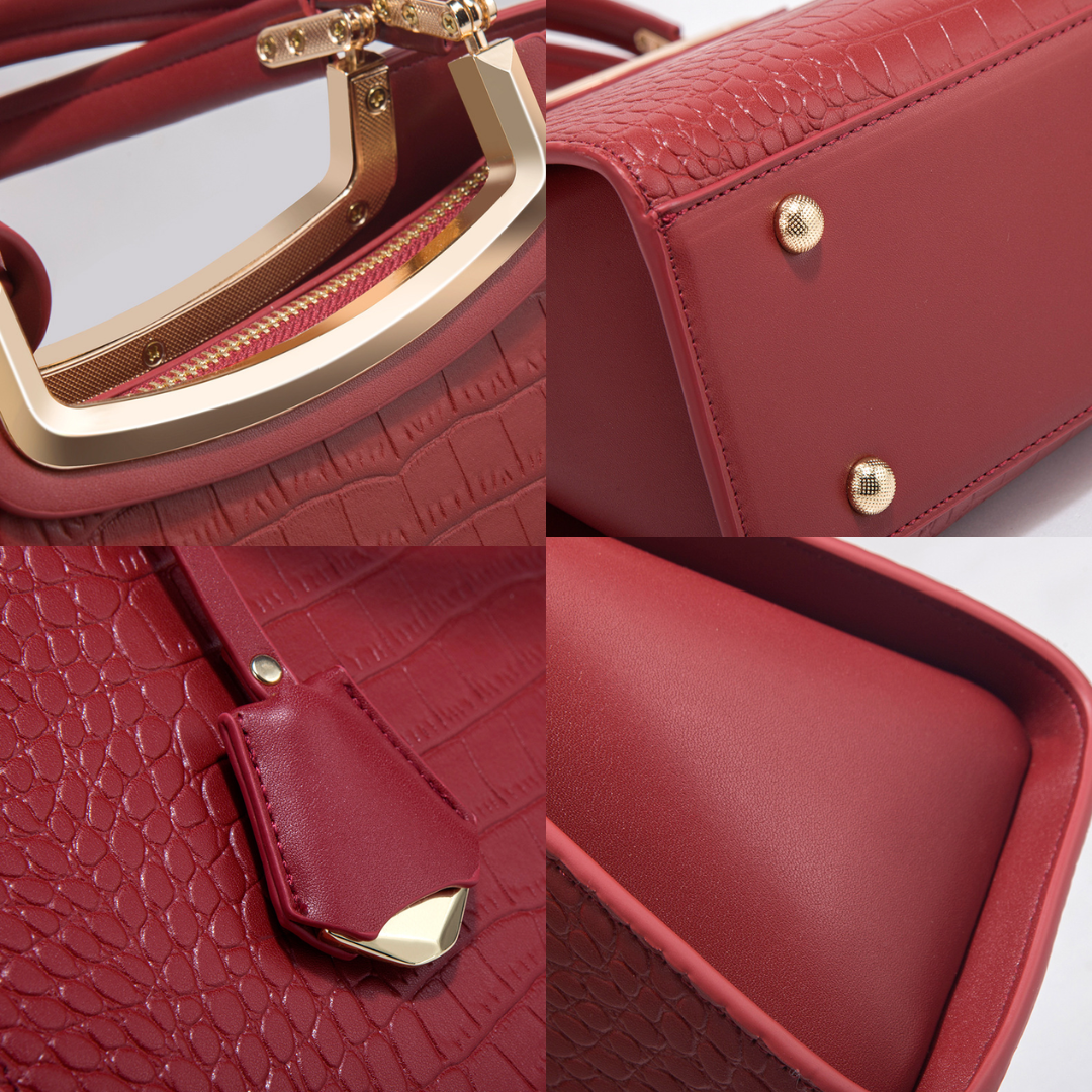 Tang Red 29 Crocodile-Embossed Tote III