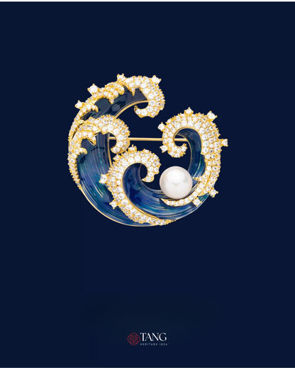 Sovereign Wave Brooch