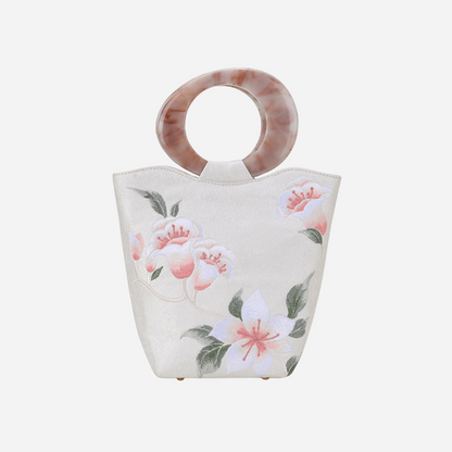 Tang Bloom Peach Blossom Top-Handle Bag