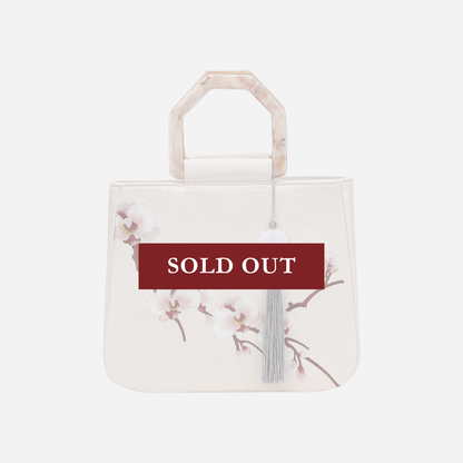 Tang Bloom Orchid Top-Handle Bag
