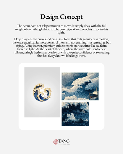 Sovereign Wave Brooch