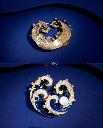 Sovereign Wave Brooch
