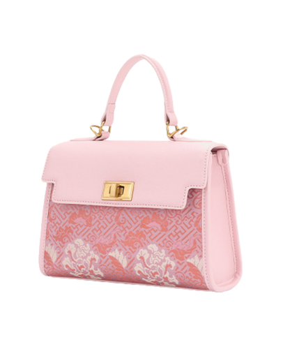 Tang Red 29 Pink Song Brocade Tote