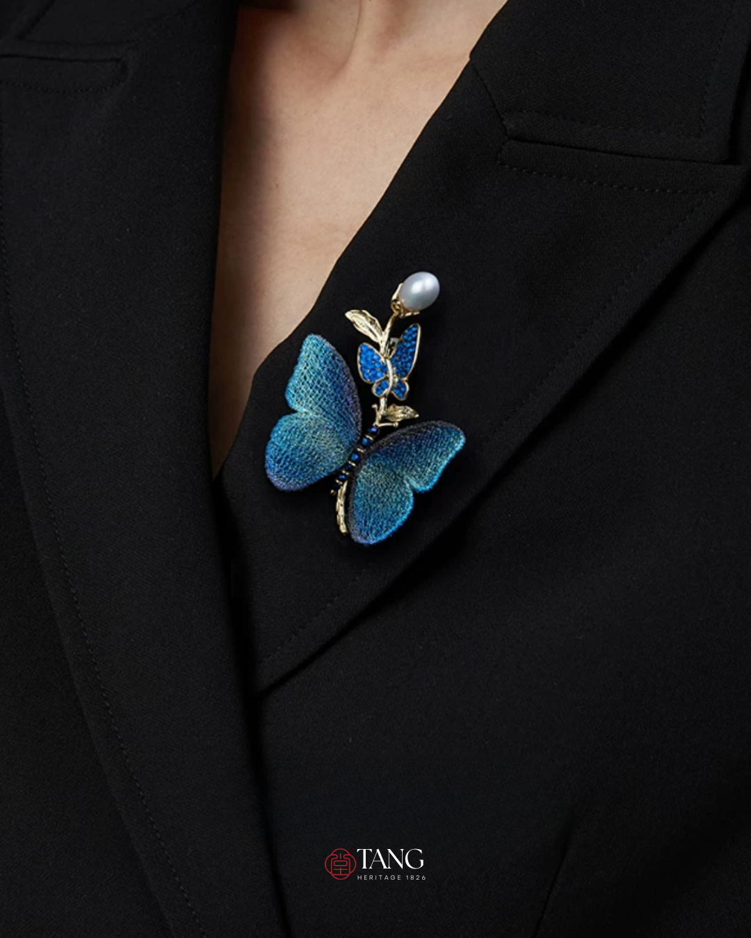 Teal Reverie Butterfly Brooch