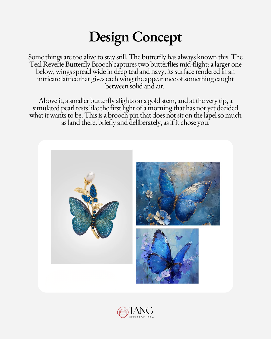 Teal Reverie Butterfly Brooch